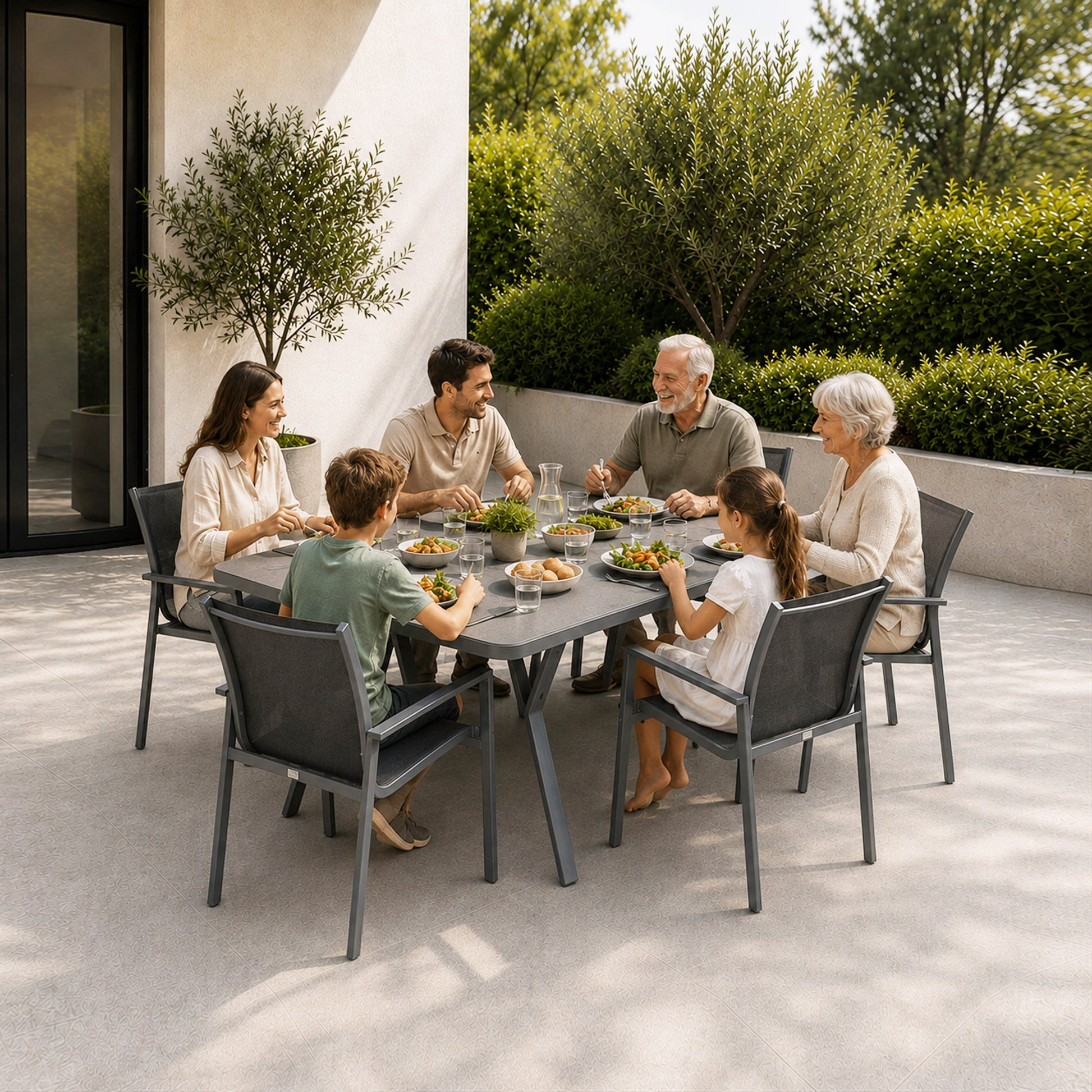 Garda Dark Grey Dining Set