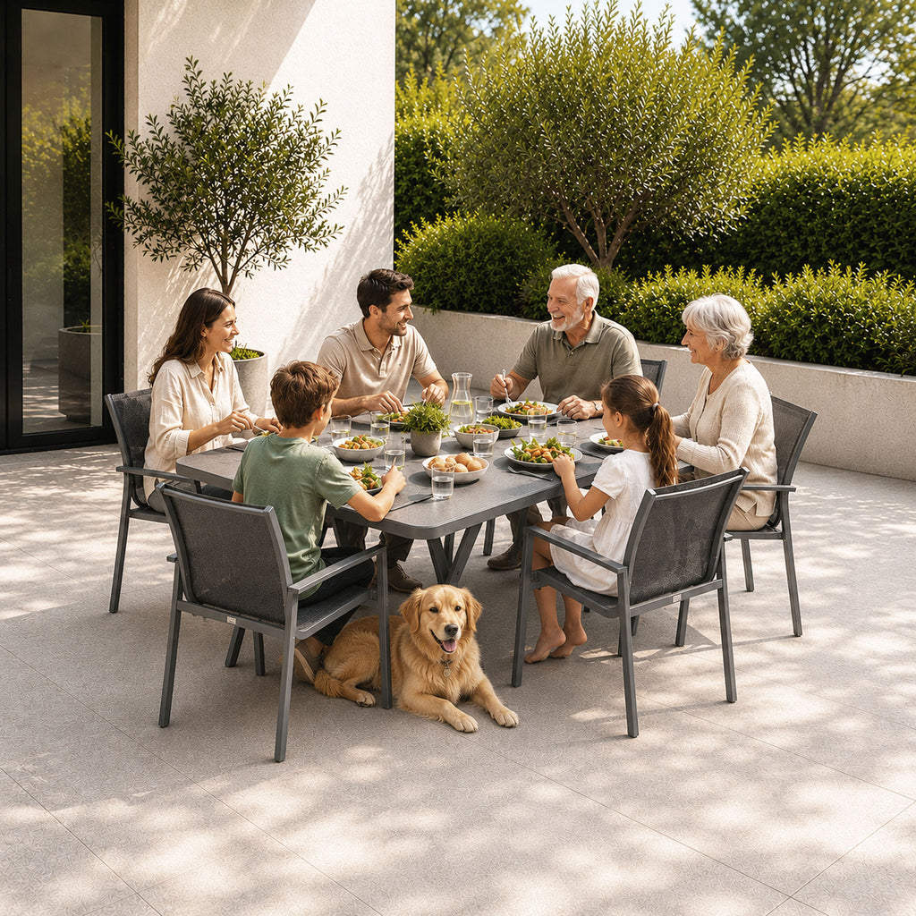 Garda Dining Set - Dark Grey