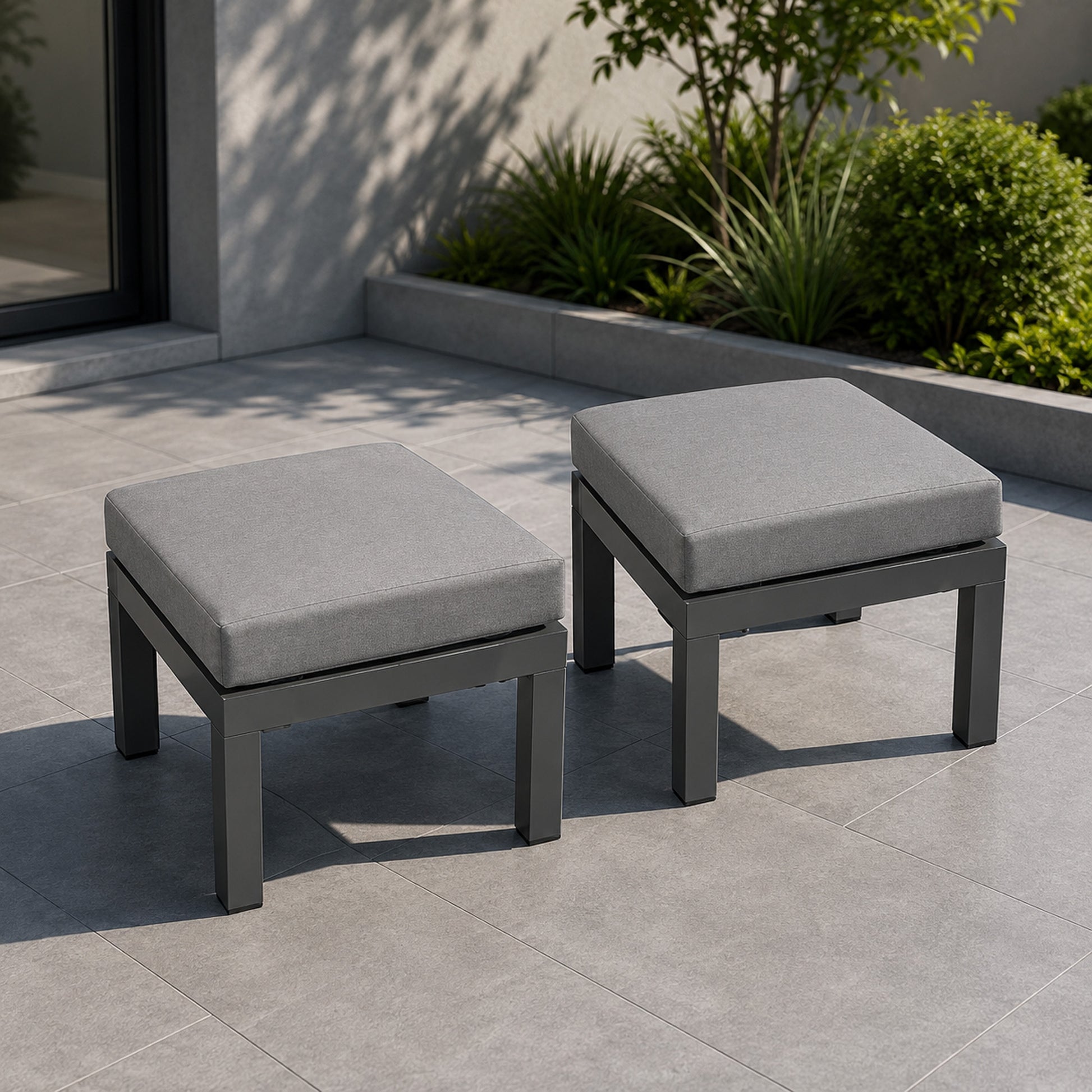 Como Dark Grey Stools