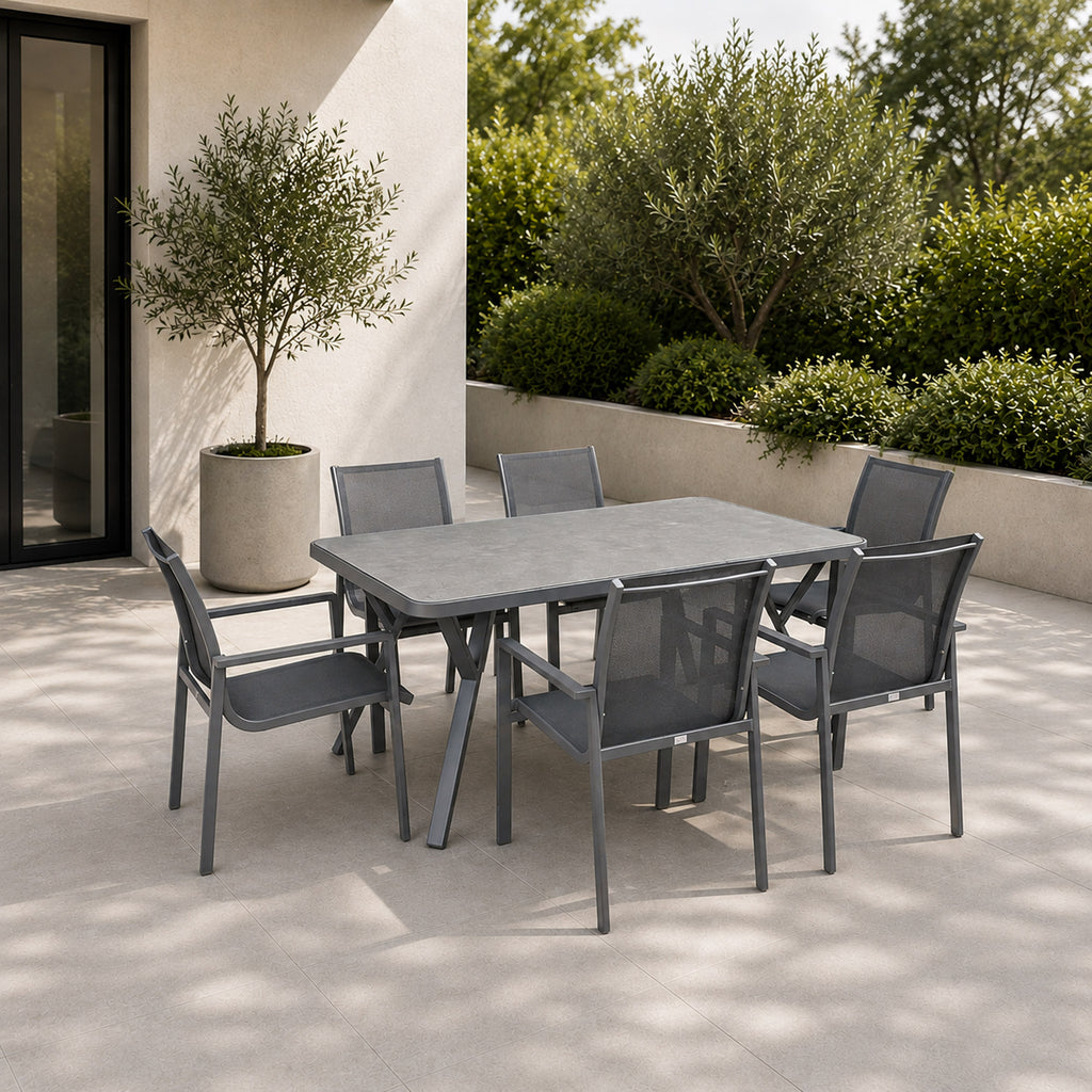 Garda Dining Set - Dark Grey