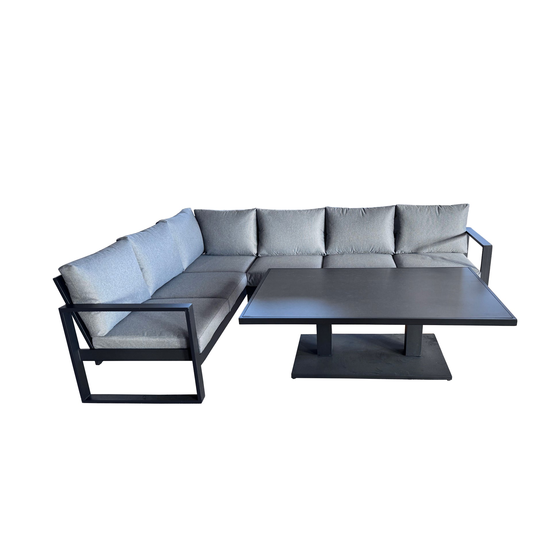 Como Dark Grey L-Shaped Corner Set