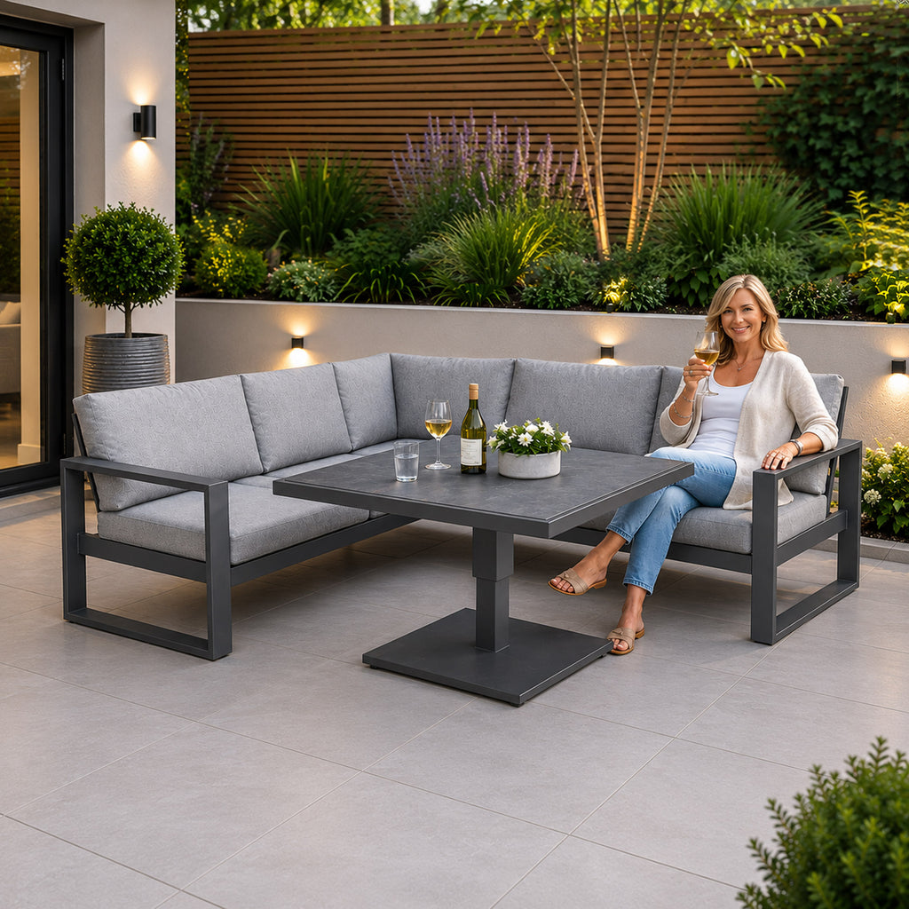 Como Corner Set - Dark Grey
