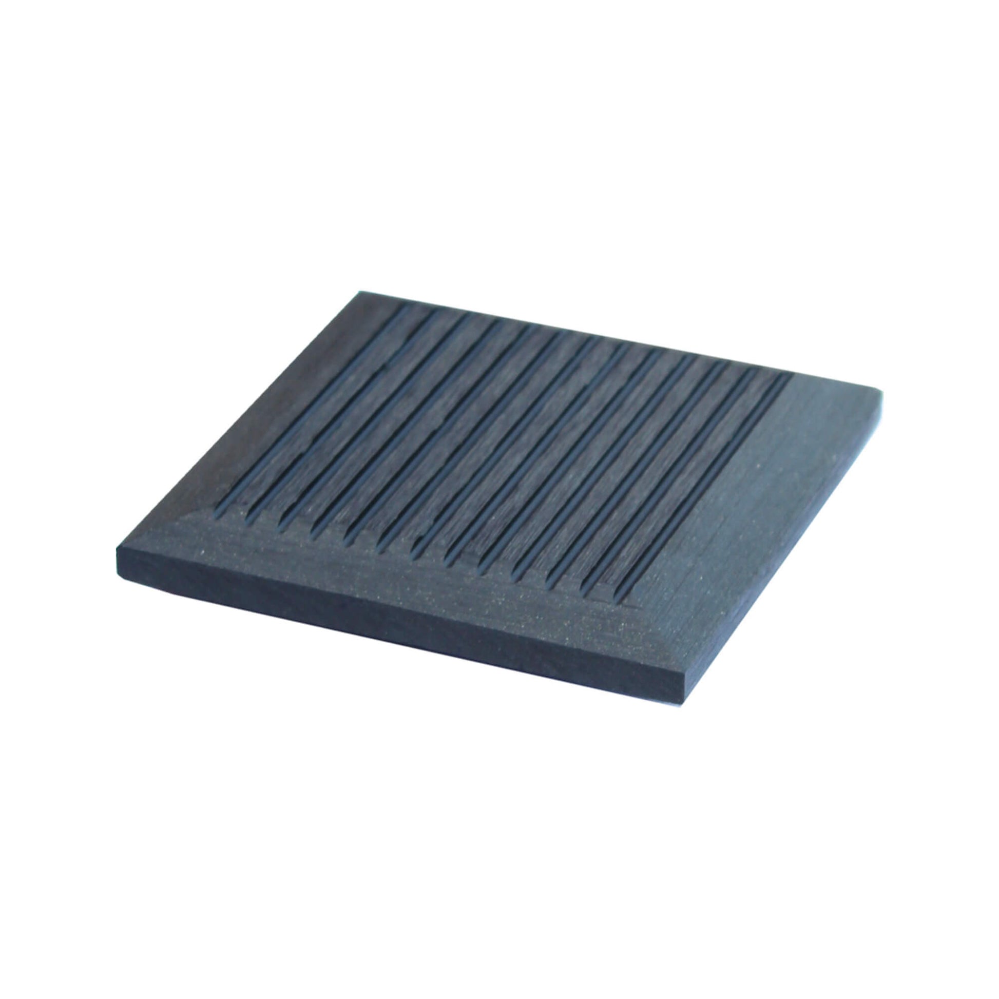 A Charcoal Composite Post Cap on a white background.
