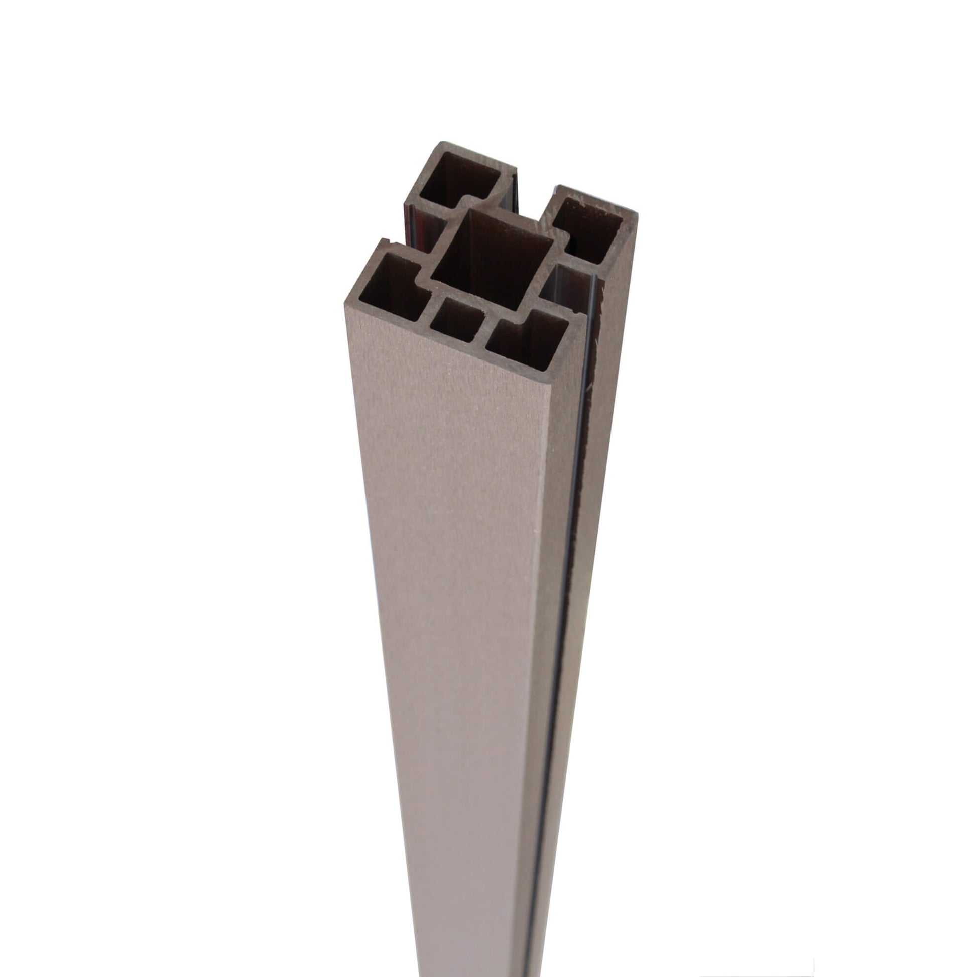 A Coffee Composite Fence Post on a white background.