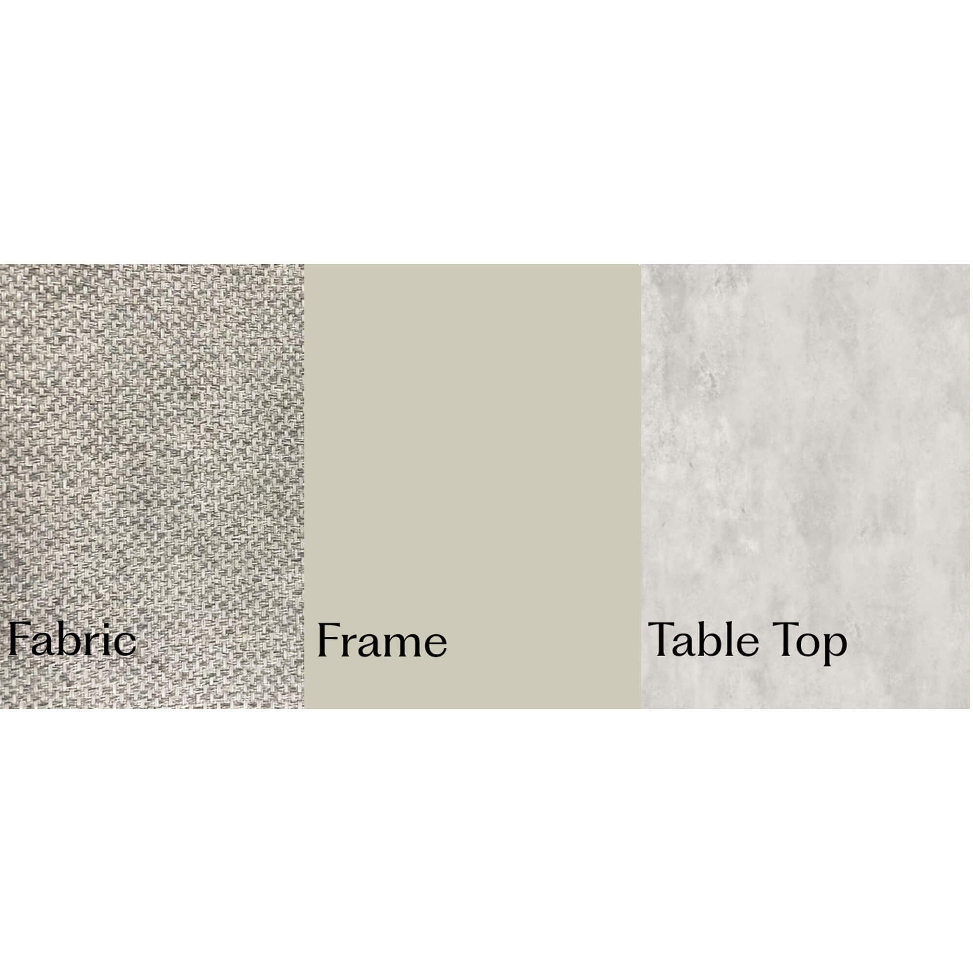 Materials used in the Como L-Shaped outdoor furniture corner set.