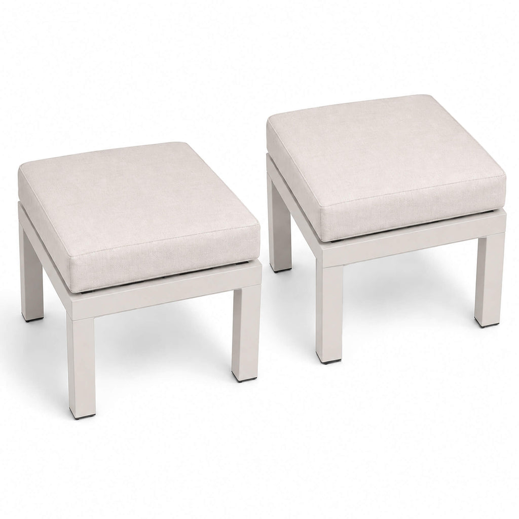 Como Stone Foot stool Set on a white background.