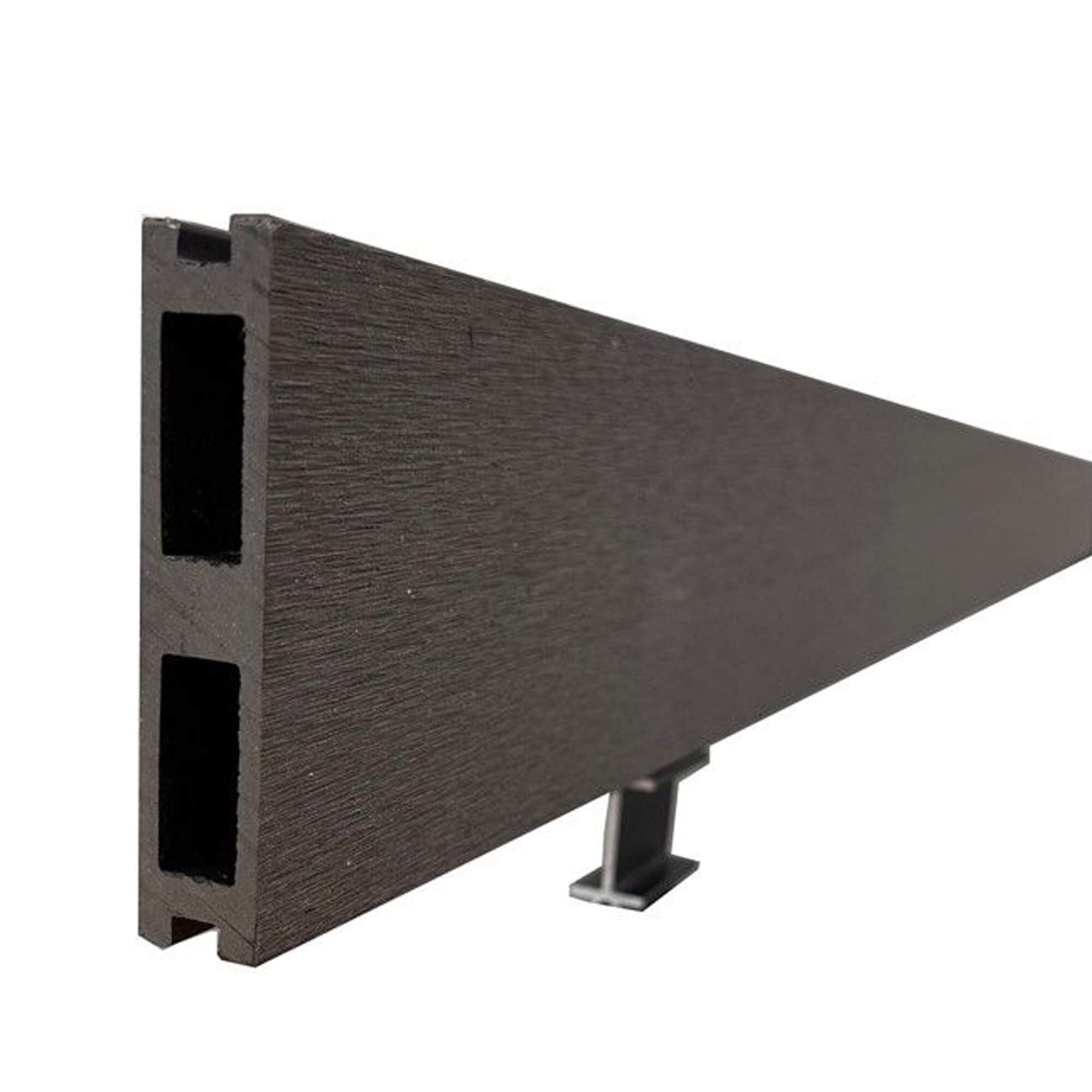 Charcoal Composite Fence Slat on a white background