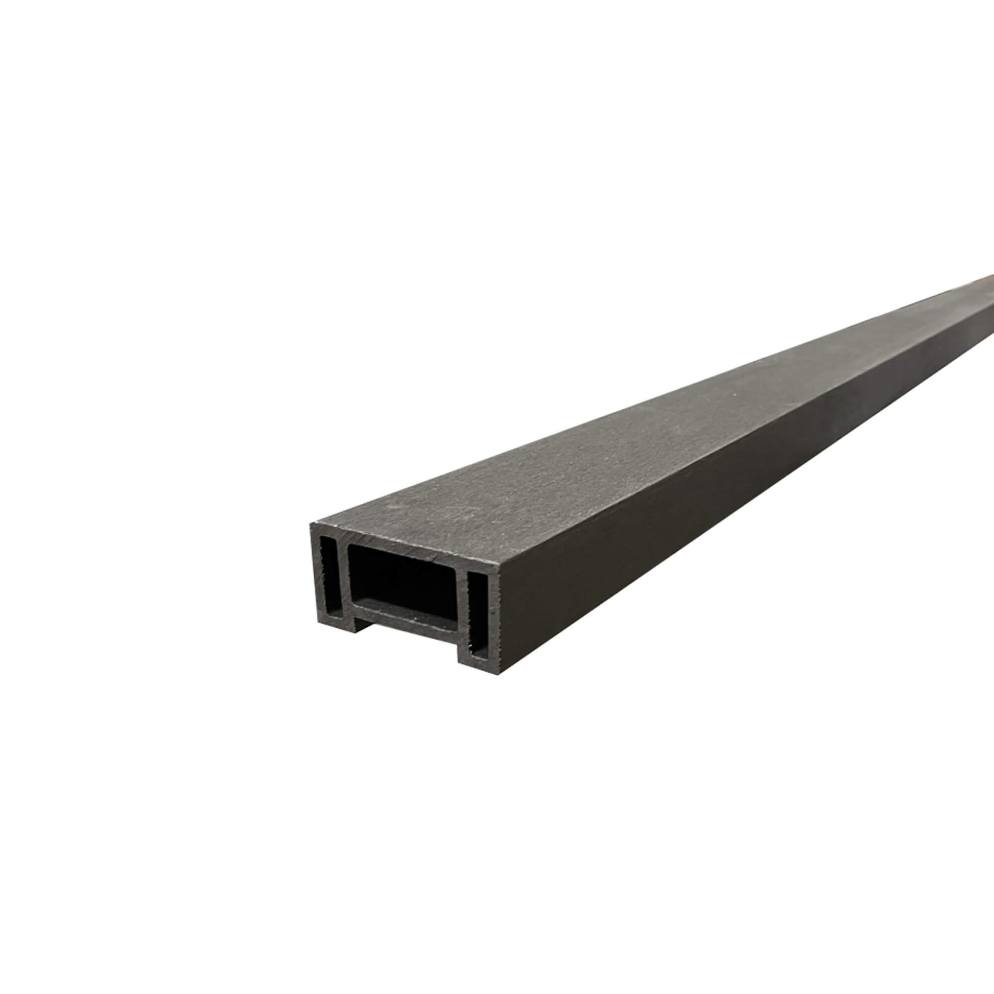 A length of Charcoal Composite Handrail on a white background.