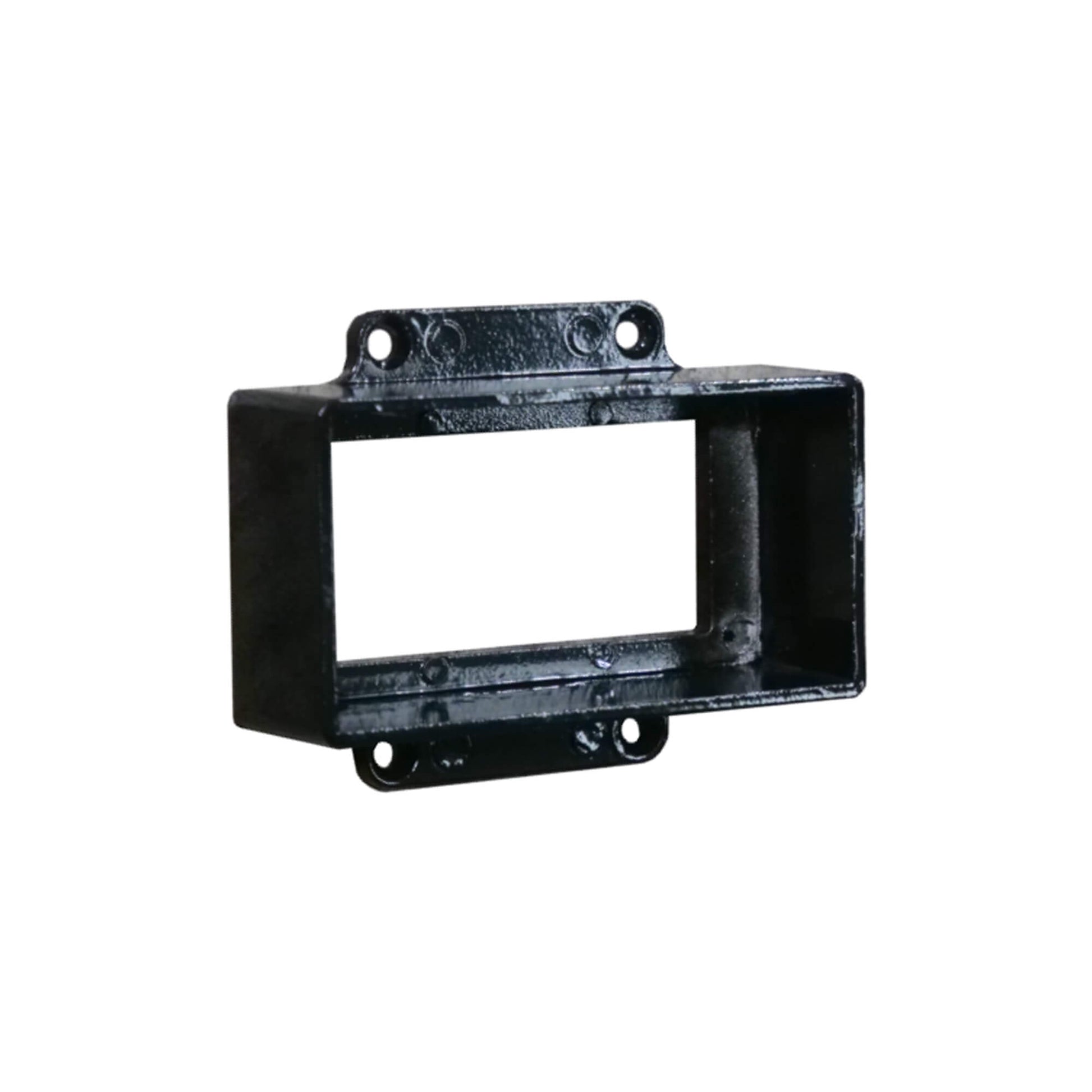 A Black Composite Handrail Bracket on a white background.