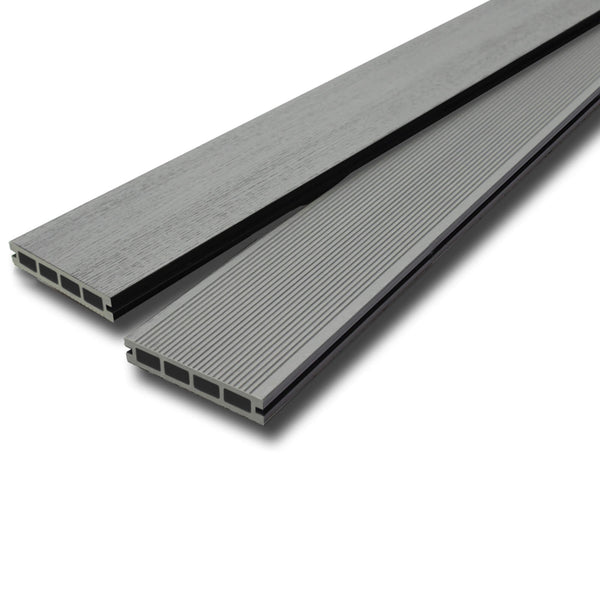 Silver Woodgrain/Ribbed Composite Decking