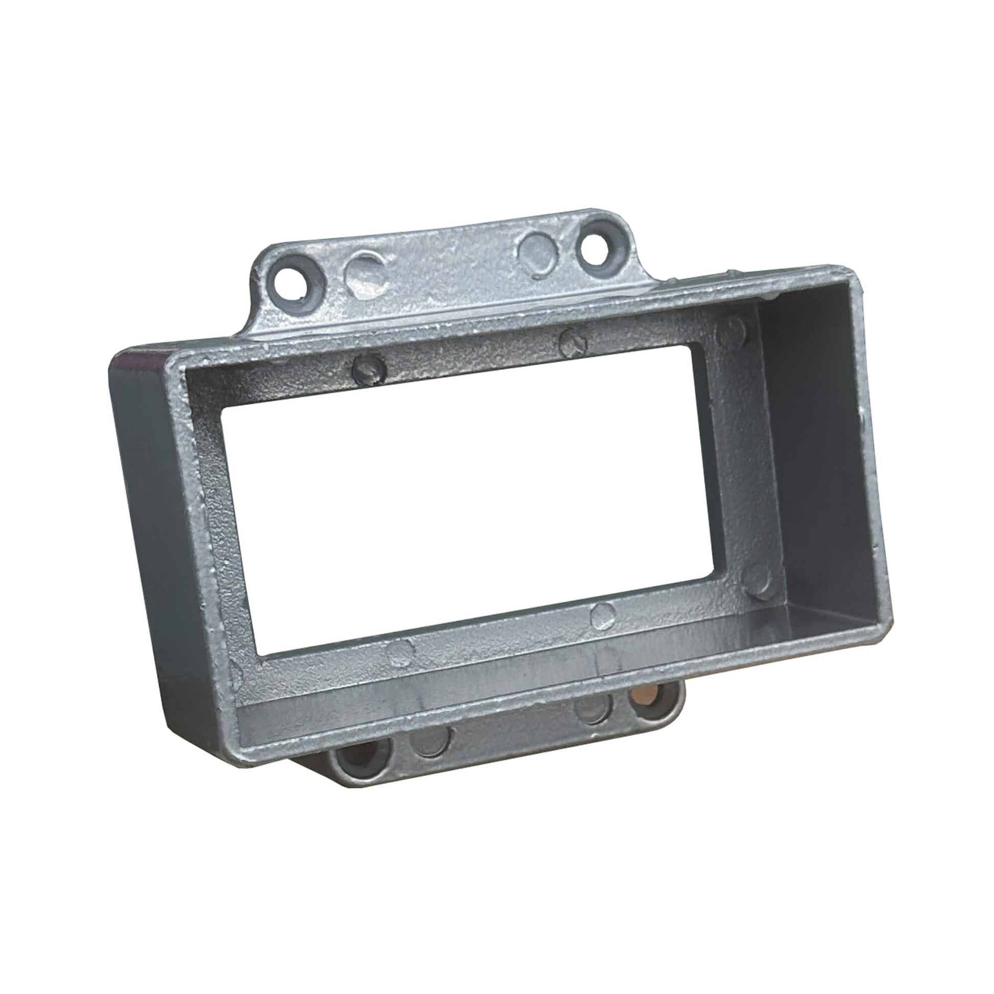 A Silver Composite Handrail Bracket on a white background.