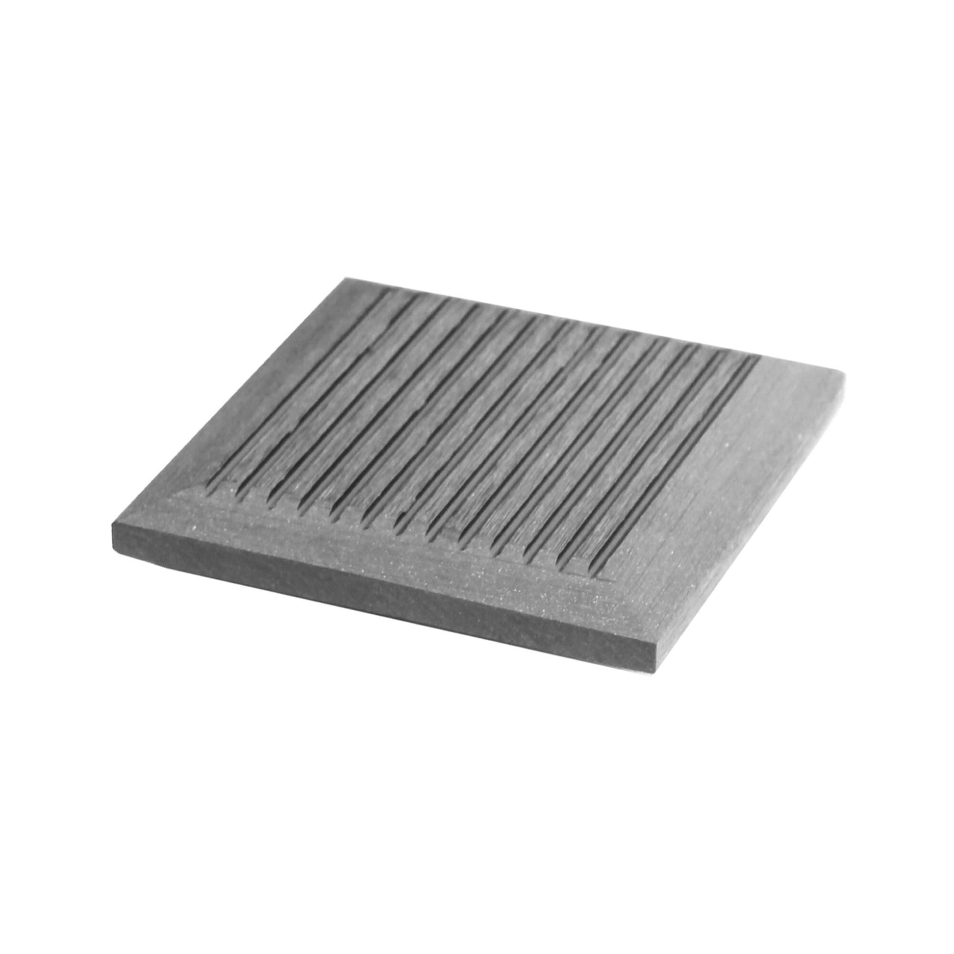 A Silver Composite Post Cap on a white background.